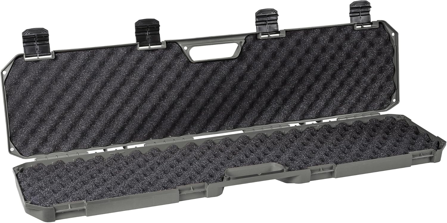 Condition 1 42 Economy Single Scope Hard Gun Carrying Case Model 210 with Foam, Long Storage Case, Lockable TSA Friendly, Water Resistant, Made in USA, 42.03"x10.50"x3.81"