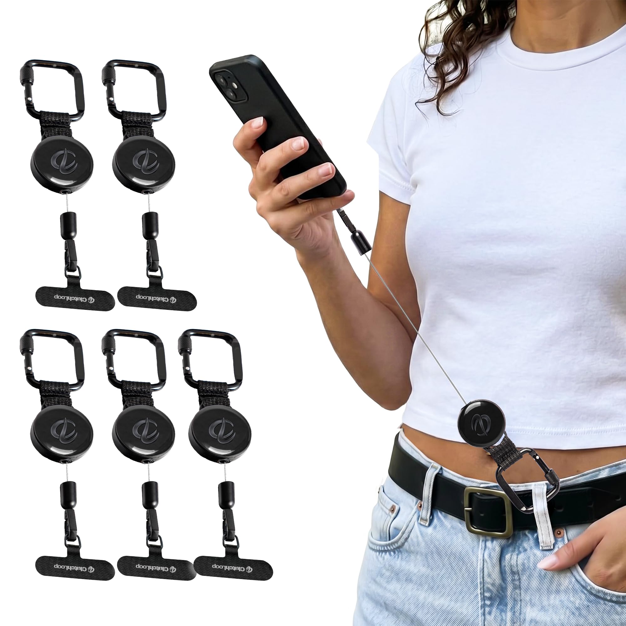 スマホアクセサリー miniphone1.8inchBluetoothTYPE ClutchLoop Anti-Theft Phone Tether - Universal Adhesive Anchor
