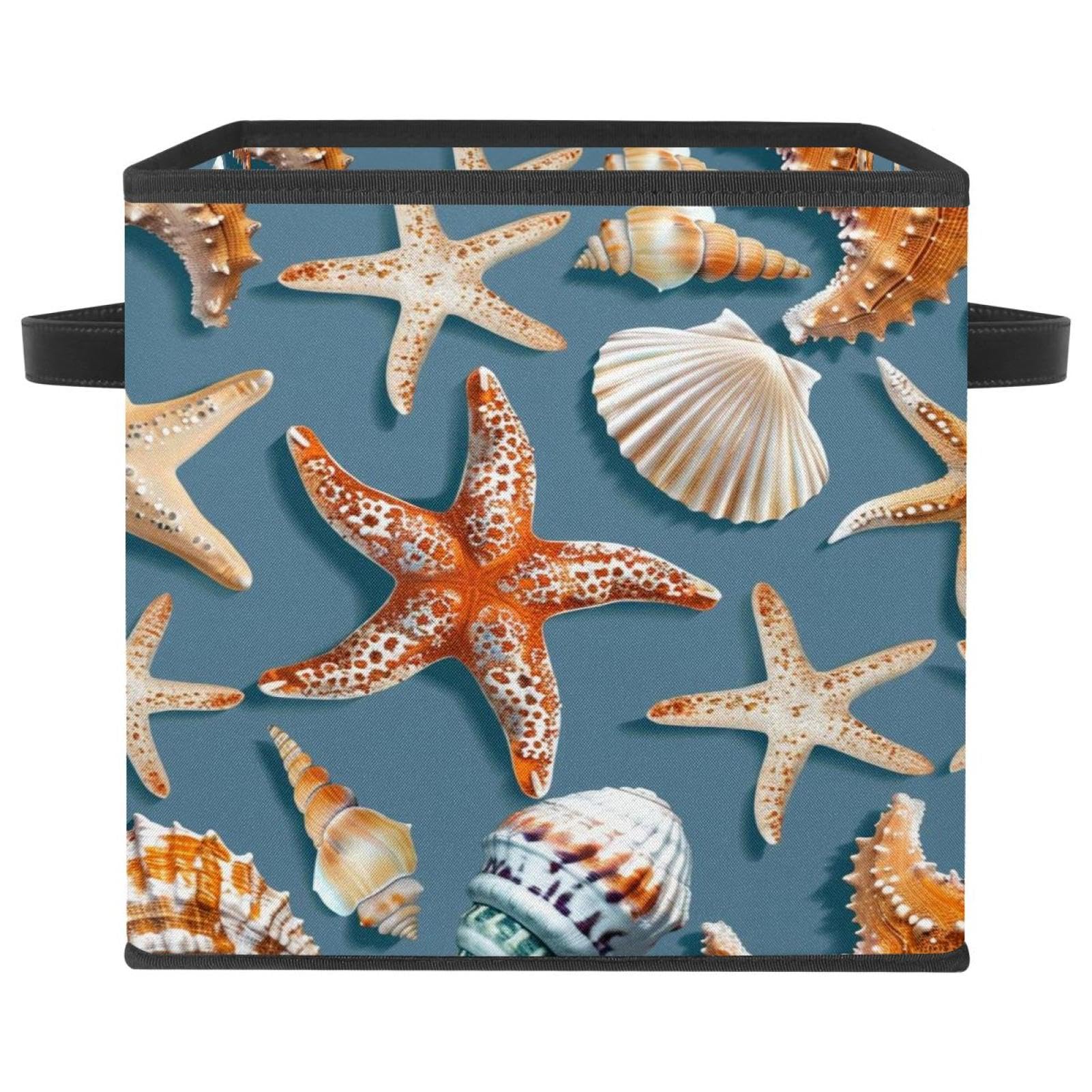 Boîte de rangement marine Sea Star 28cm cube en tissu Oxford pliable avec doubles poignées