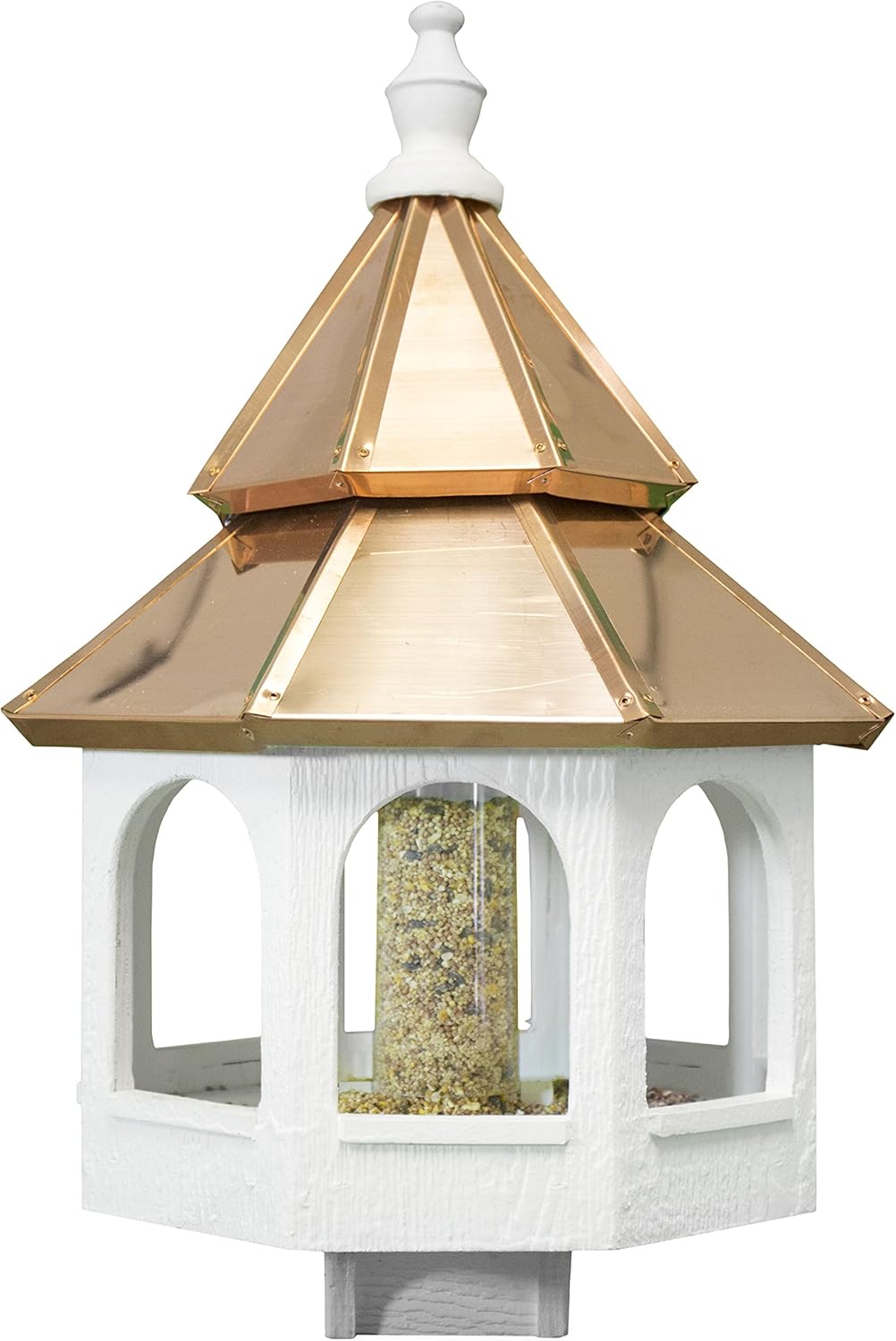 Amish 30 Bird Feeder with Double Copper Roof, Handcrafted in the USA