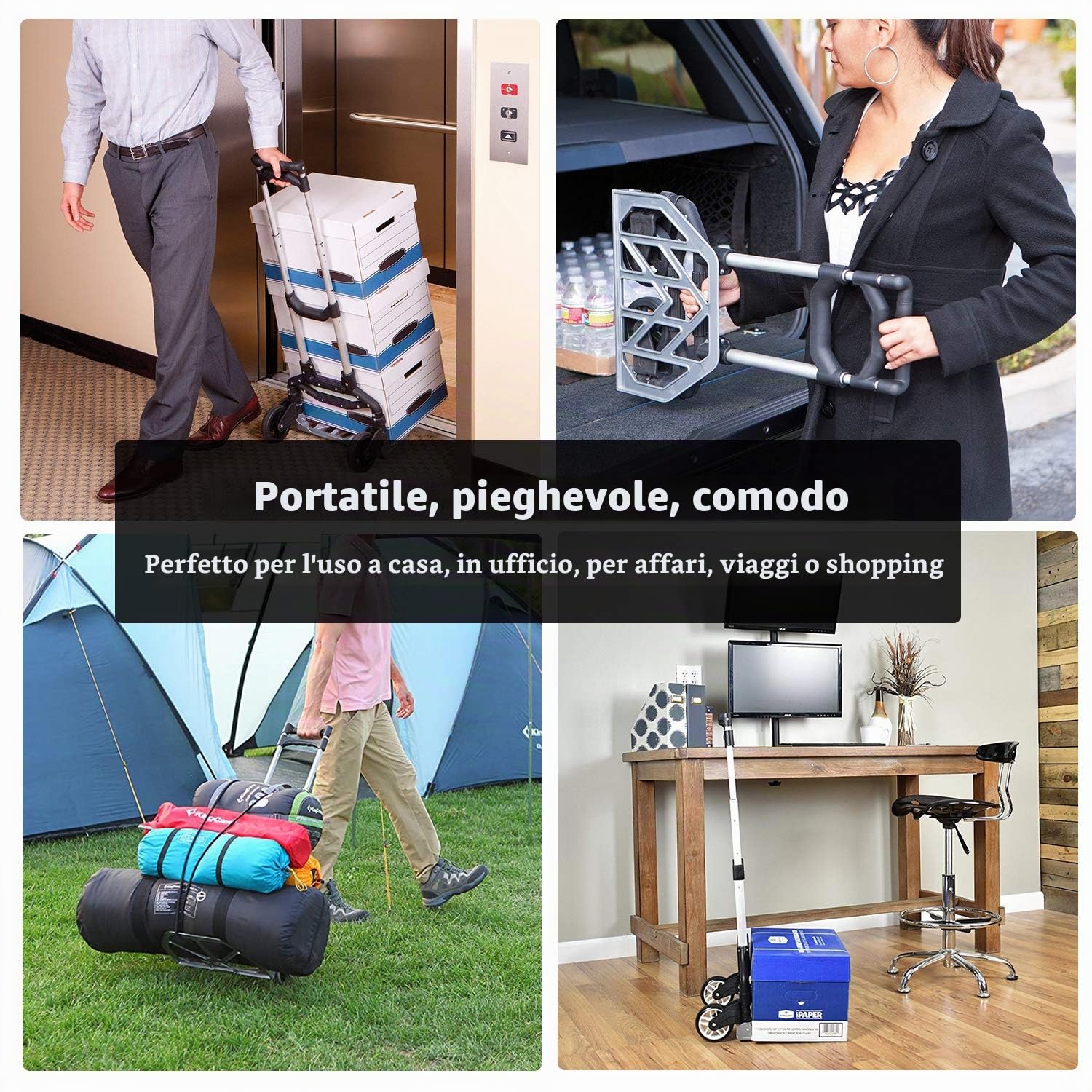 Carrello portapacchi,Carrello portacasse,Leggero,Chassis pieghevole,Carrello pieghevole,120kg