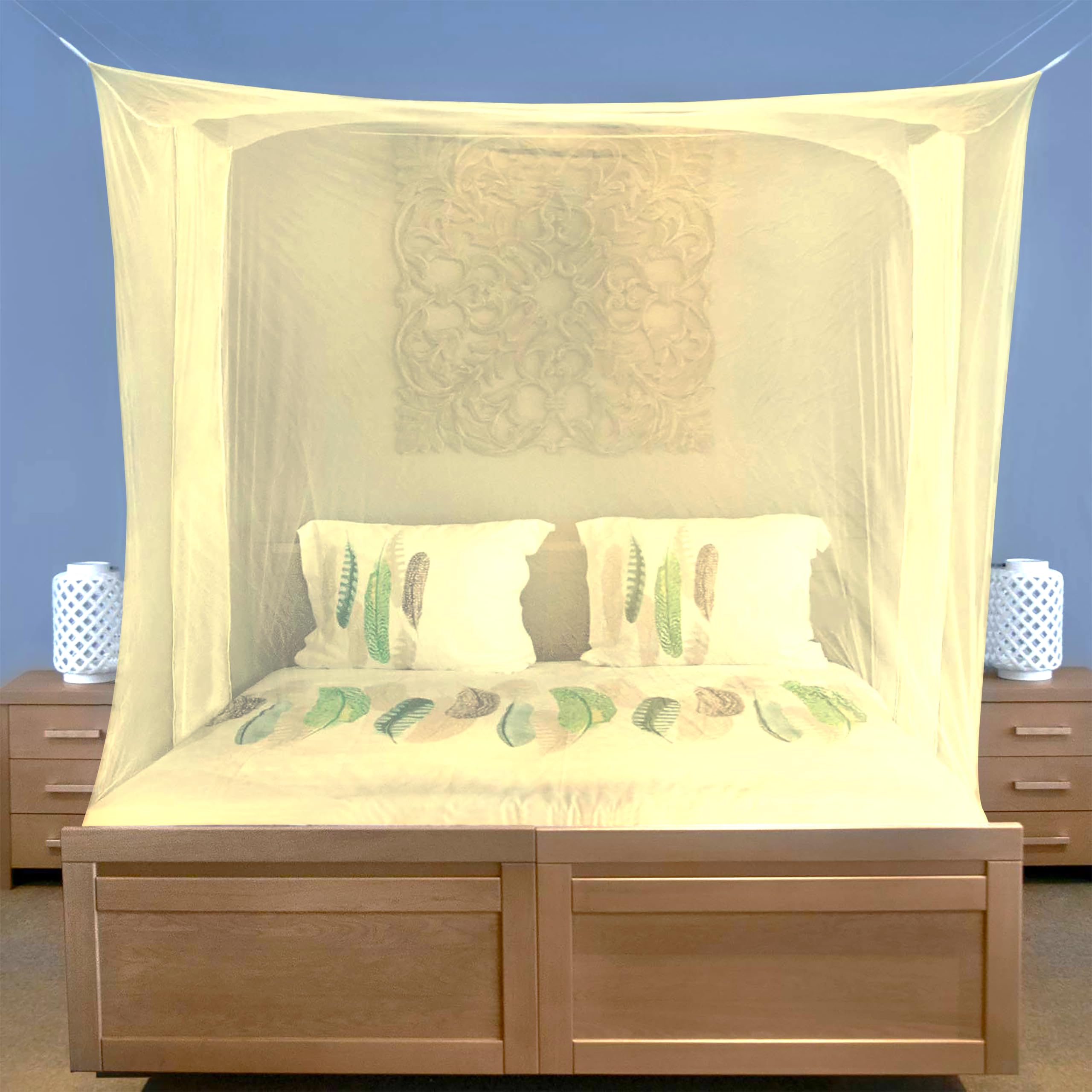 NISSI Nylon Mosquito net for Bed (7x7 feet)-image-12