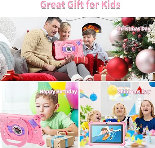 Miniatura 7 de zcobro Tableta infantil de 7 pulgadas para niños, tableta de 32 GB con funda, control parental, cámara dual, WiFi, GMS, tabletas para niños, regalo
