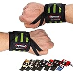 Rip Toned Wrist Wraps for Weightlifting - USPA & USAPL Approved 18 Wrist Straps for Powerlifting - Adjustable, Durable Gym Wraps with Thumb Loop - Maximum Support for Men & Women - Green Stiff