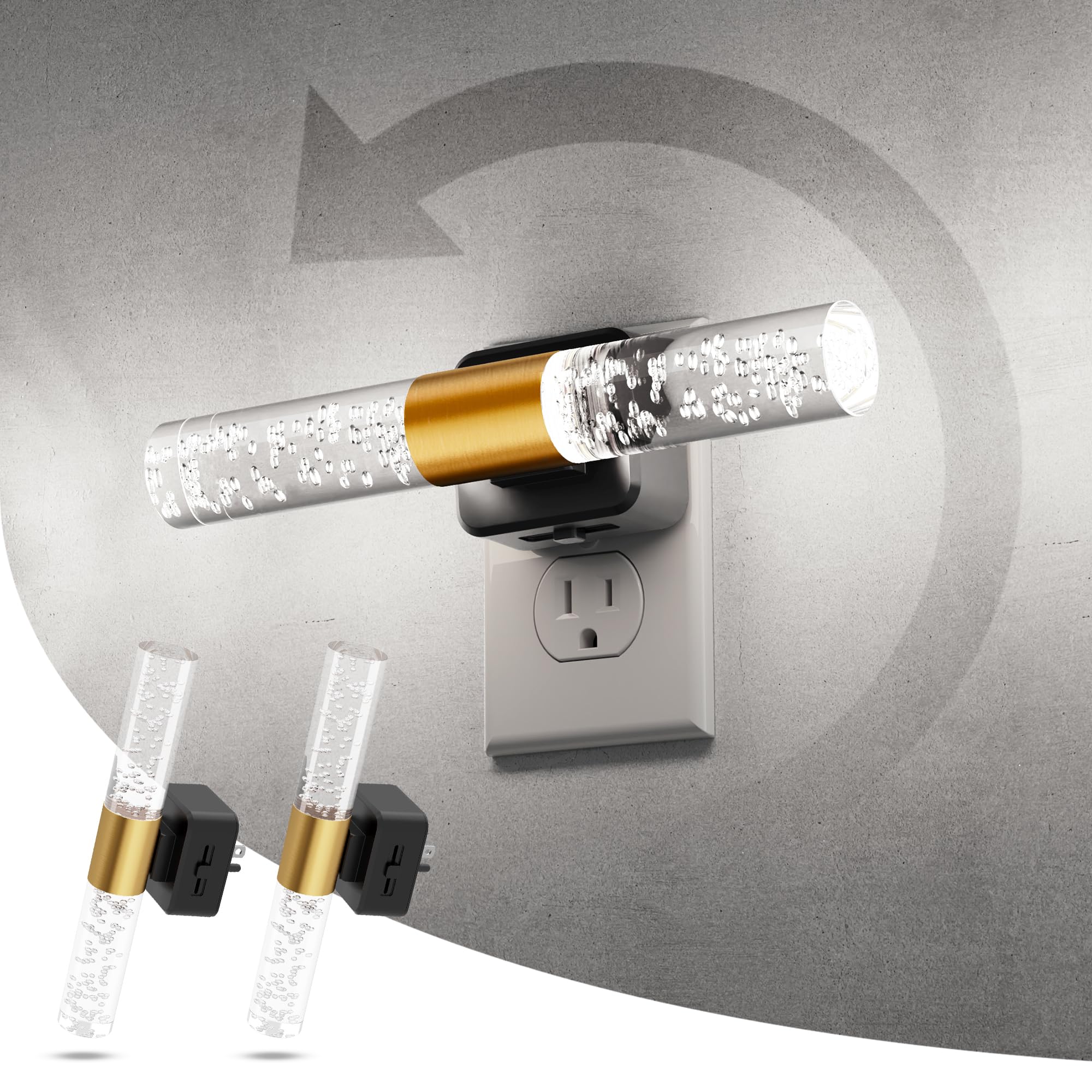 L LOHAS LED Bright Night Light, Night Lights Plug into Wall, 180° Rotating