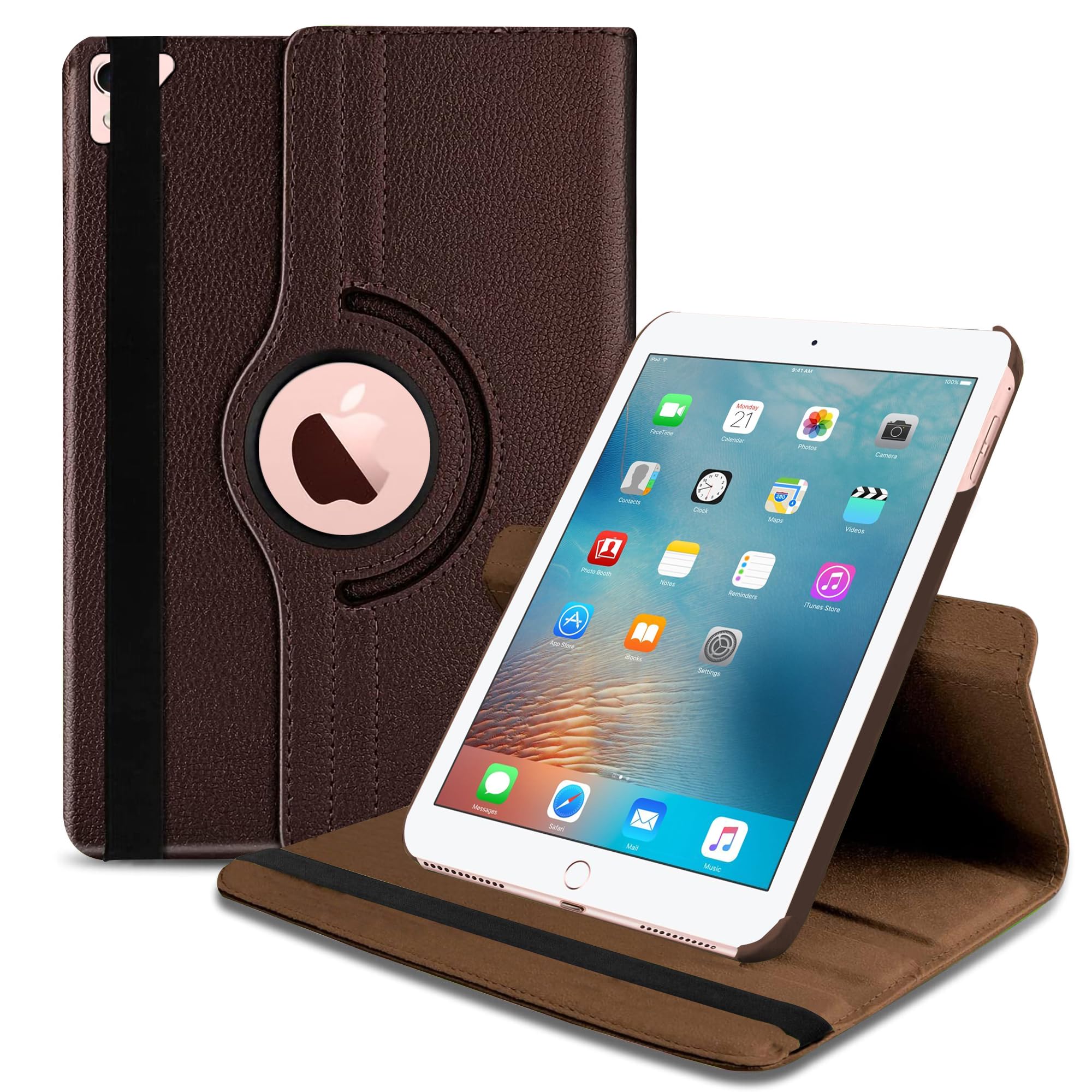 TGK Rotating Cover for iPad Pro 9.7 inch Cover (2016 Released) Model A1673 A1674 A1675 MLPX2HN/A MLPW2HN/A MLPY2HN/A MLYJ2HN/A (Brown) 360 Degree Leather Auto Sleep Wake Function Smart Case (B01LYN93KT) Amazon Price History, Amazon Price Tracker