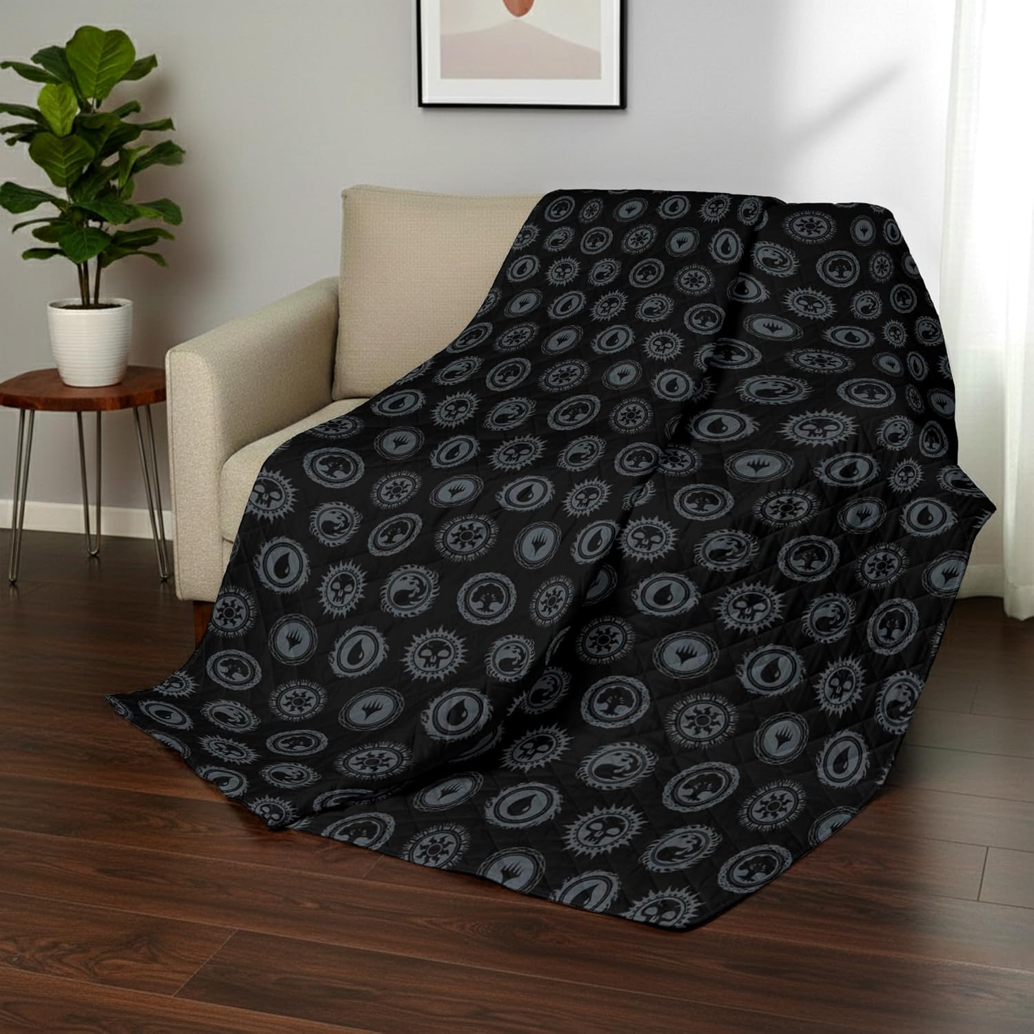 Northwest Magic The Gathering Magical Sorcerey Twin Quilted Blanket, Comfy Throw, Adults Boys Girls, Soft Lightweight Bedding for Bed, or Couch, 60 x 90 inches