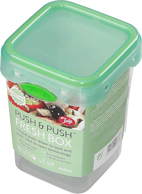Tala Push & Push BPA Free Plastic Food Storage Container, 650ml
