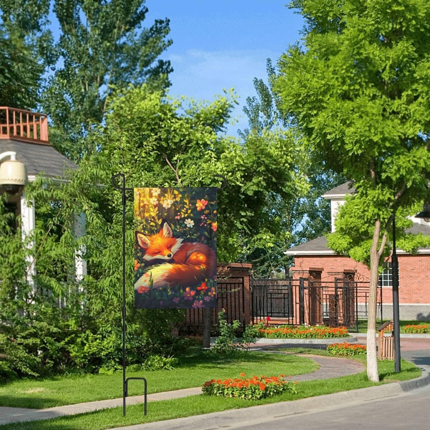 Fox Garden Flag Vertical Double Sided Outdoor Yard Flags 12.5x18 Inch Burlap Banners for House Lawn - Image 8