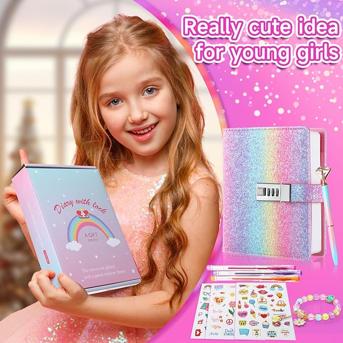 Diario con Candado para Niñas, Diario Secreto para Adolescentes miniatura 7