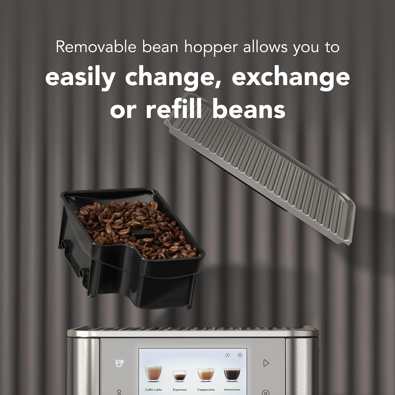 KitchenAid Fully Automatic Espresso Machine KF8, KES8558, Cast Iron Black | 40+ Recipe Options, Built-In Grinder, Smart Dosing, 2.2L tank, Auto Milk Frothing, Removable Bean Hopper, LCD touch screen