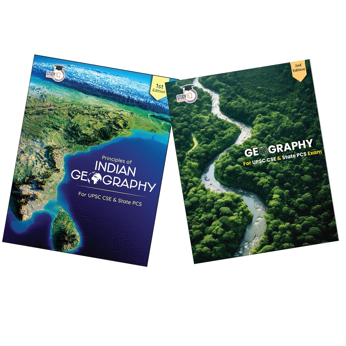 Set of 2: Fundamentals of Geography & Principles of Indian Geography (English |