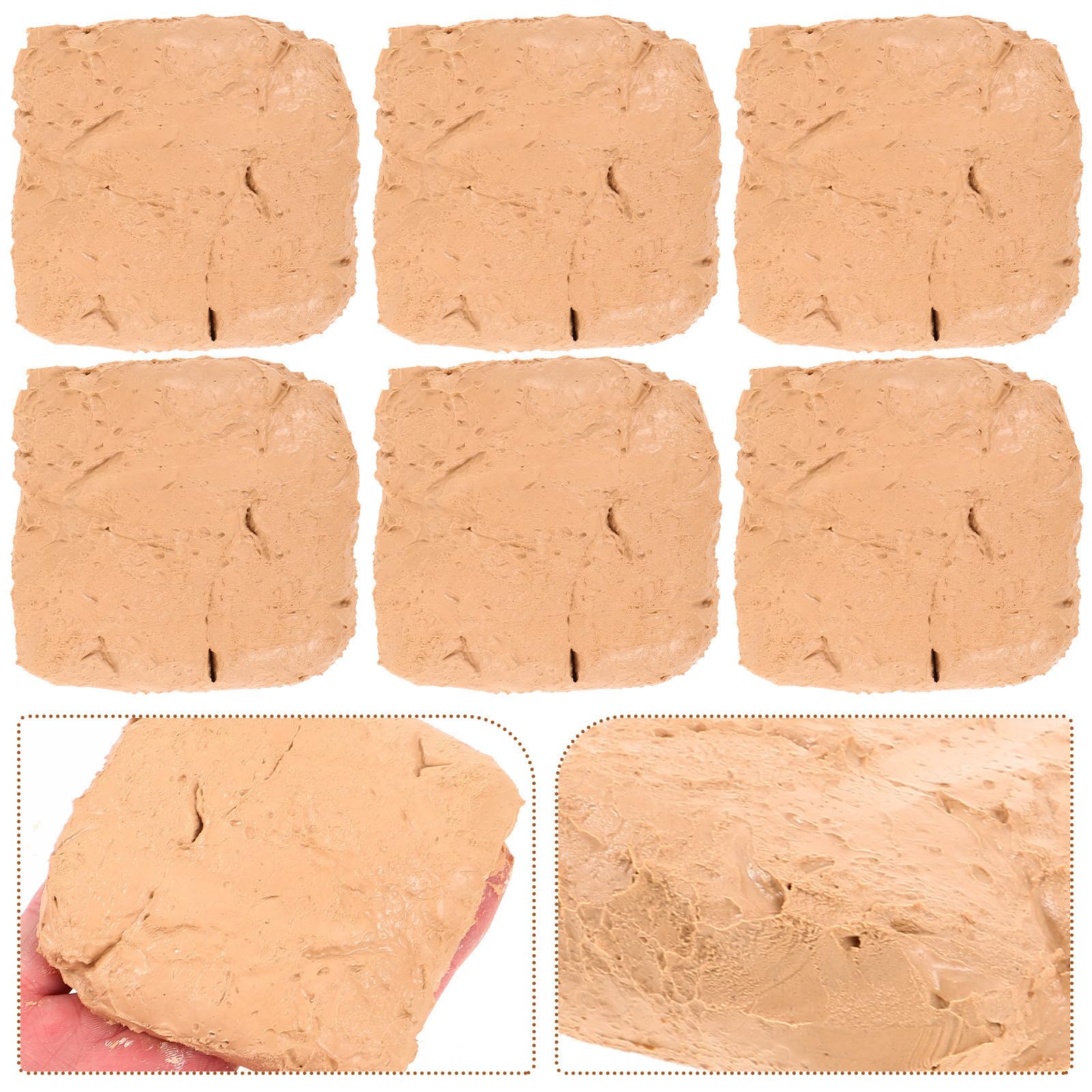 6 Pezzi Clay Craft in Abs Beige, 200g per Sacchetto, Facile da Modellare, per Fai da Te e Crafting, per Principianti di Argilla