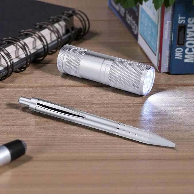 Gift Set Men's Watch Black - LED Lamp LED - Wallet -Pen