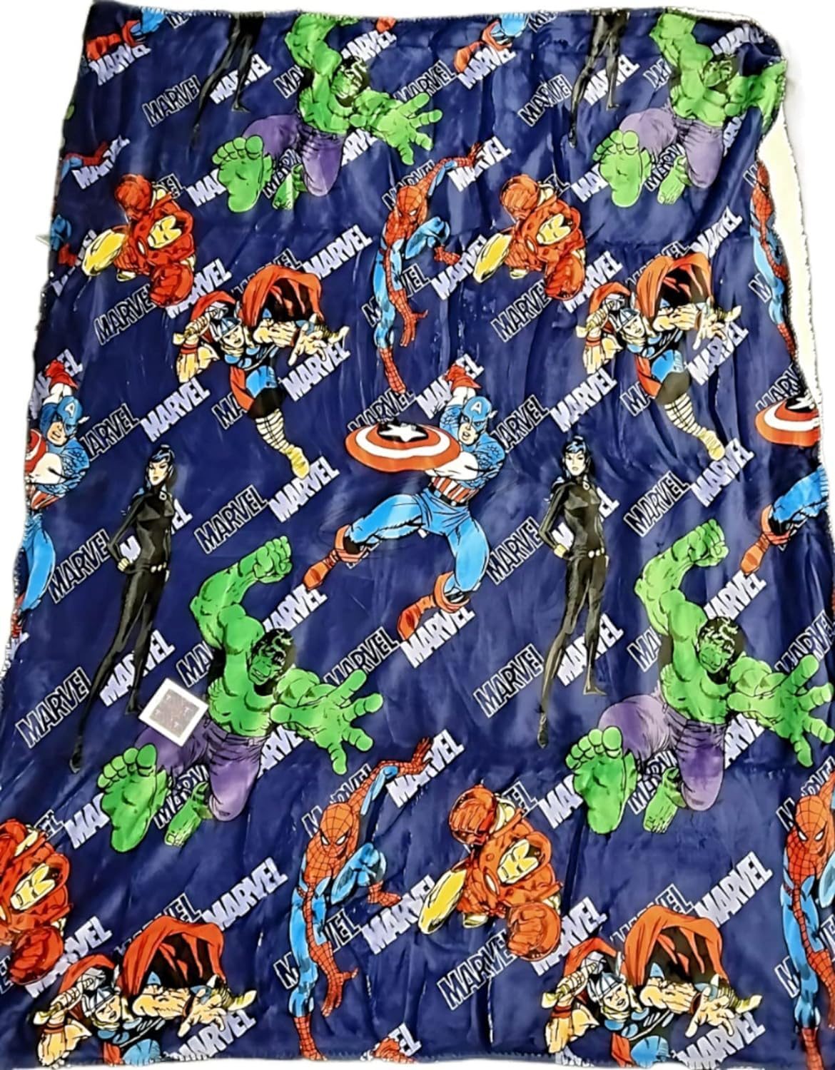 Marvel Comics Avengers Bed Throw Blue Fleece Soft Cosy Blanket Home Decor 120cm x 150cm