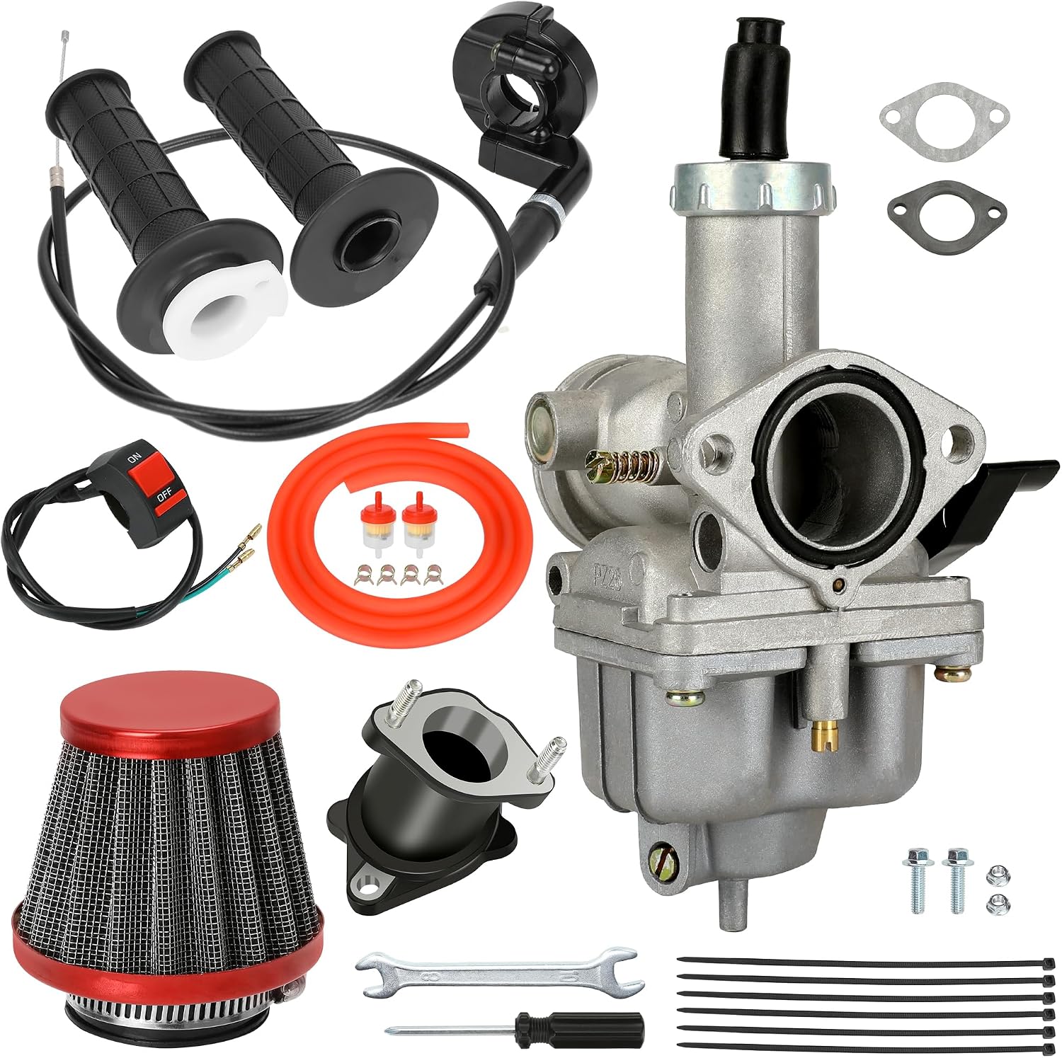 Amazon.com: CILOYU PZ26 Dirt Bike Carburetor Carb Throttle Assembly ...