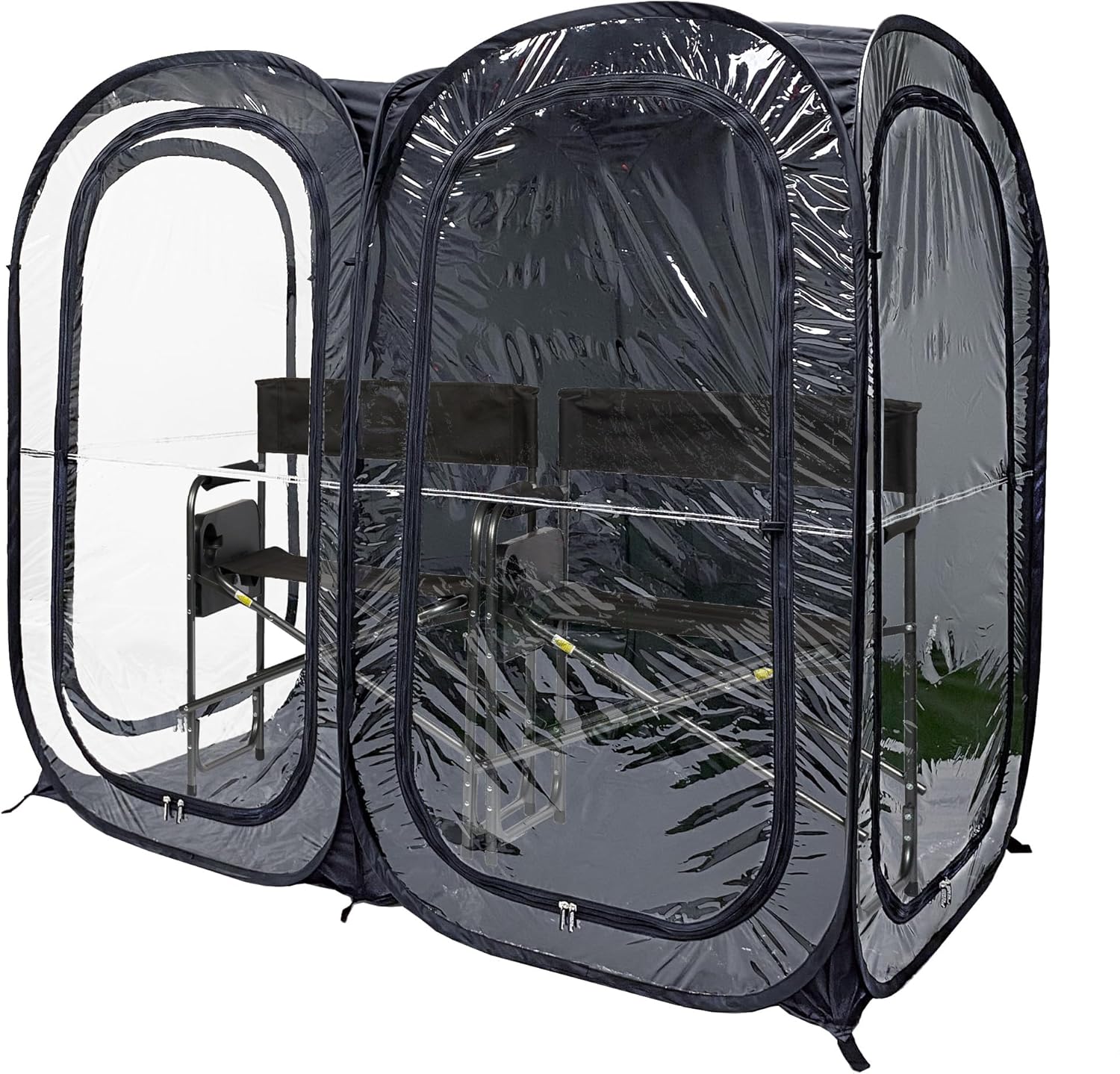 WeatherPod The Original Shark Tank Side-by-SideTM 2-4 Person Pop-Up Pod - Stay Warm, Dry, and Out of The Sun - Weather Pod for Sports, Rain, or Wind - Simple to Set Up and Tear Down