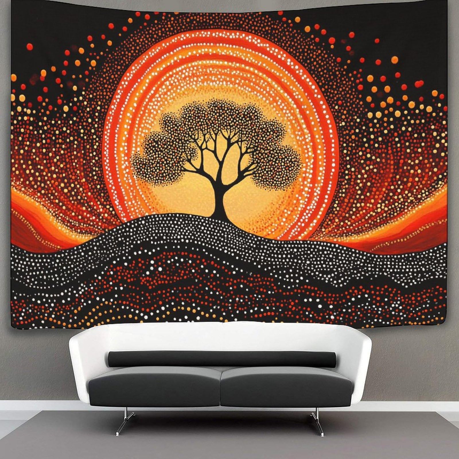 Kaiyun Style-13 Dot Art Painting Tapestry,Aboriginal Landscape Painting Wall Art Aesthetic Home Decoration For Living Room Dorm 180Cmx230cm