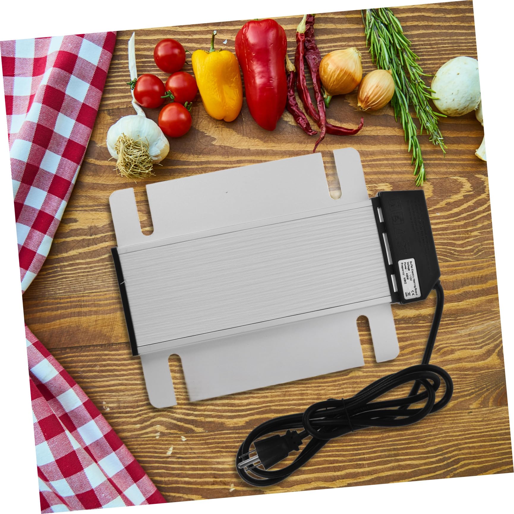 OUNONA Chafing Dish électrique rectangulaire en Acier Inoxydable avec Fonction de réchauffement, Plaque chauffante pour Buffet, Parfait pour dîners et Cuisine