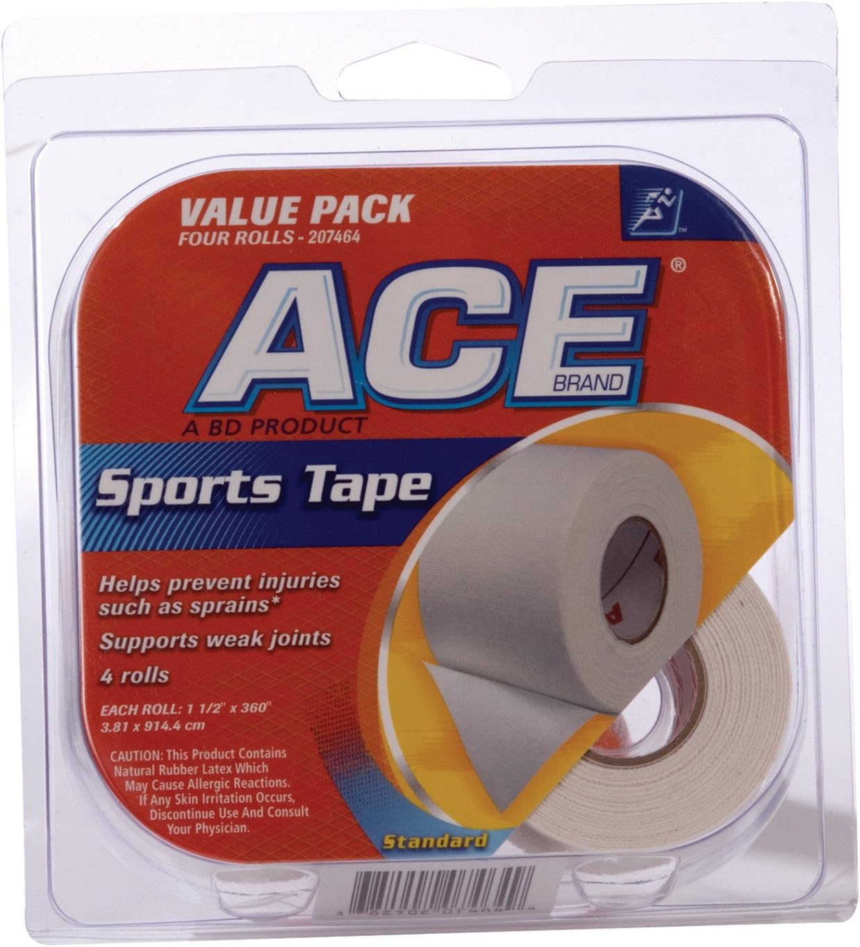 Ace Sports Tape 4 Pack, 10 Yard Roll 4 ea Health