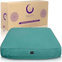NOLAVA Round Zafu Cushions 15 "x6" و Zabuton Meditation Cushions 32 "x28" x3 "- الراحة الممتازة للممارسات اليقظة - وسادة البوليستر ووسائد أرضية التأمل