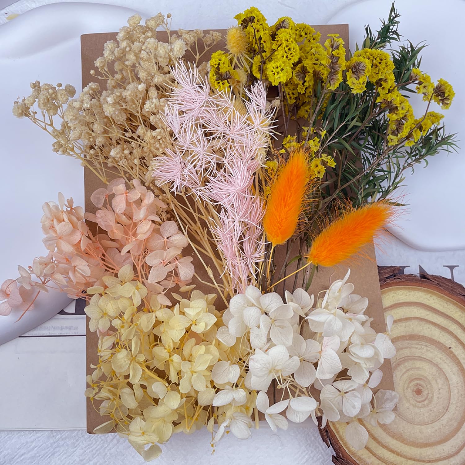 Dried & Pressed Flowers - Crafts for DIY Arts Resin, Scrapbooking, Jewelry Making & Floral Decorations (Yellow & White) - Image 3