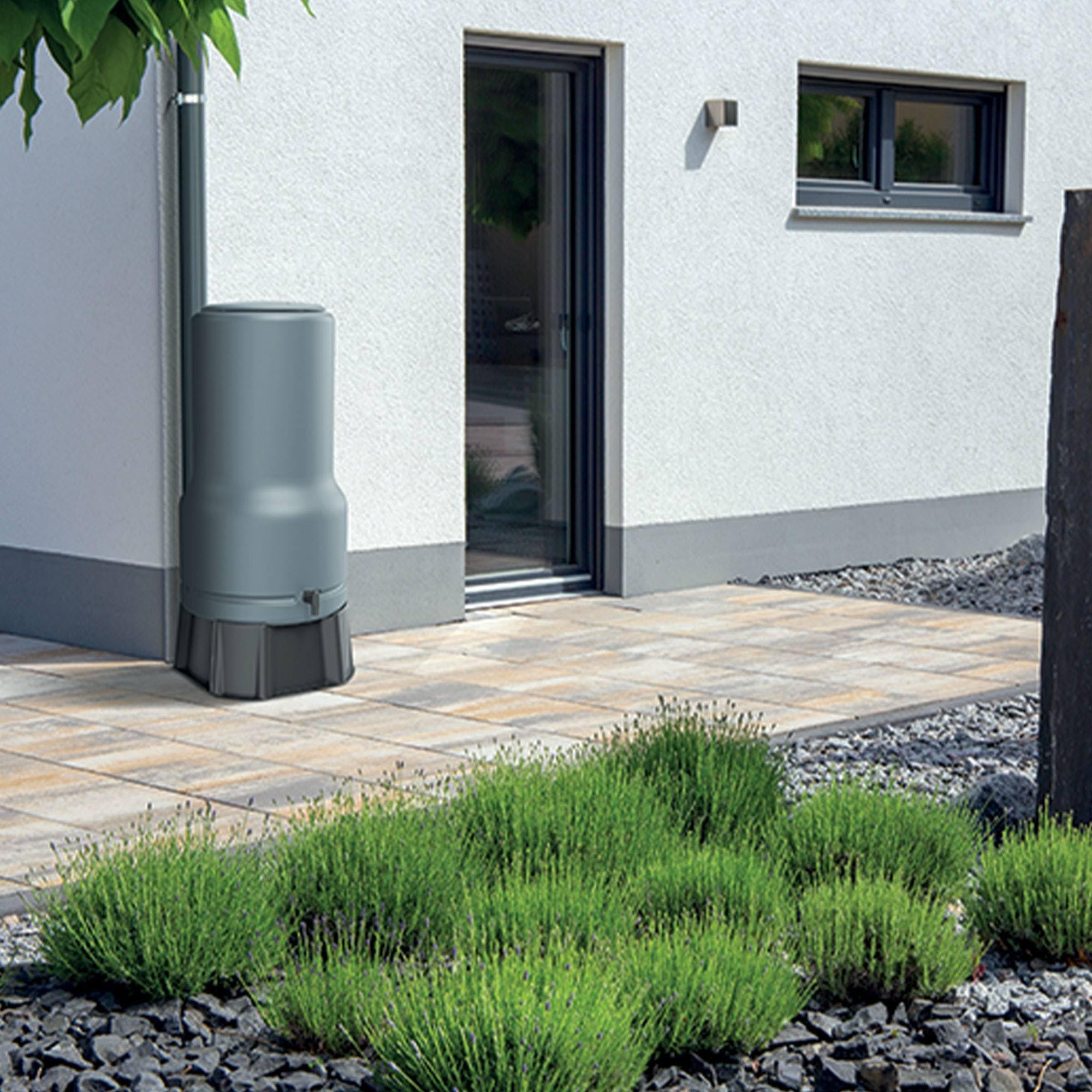 Tanica per acqua piovana AQUABELL da 200 l, colore grigio chiaro
