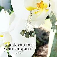 Vista 106 de Round Pendant Necklace, Natural Gemstones, Labradorite, Rainbow Moonstone, Crystal, Rose Quartz, Amethyst, Citrine, Sterling Silver, Handmade