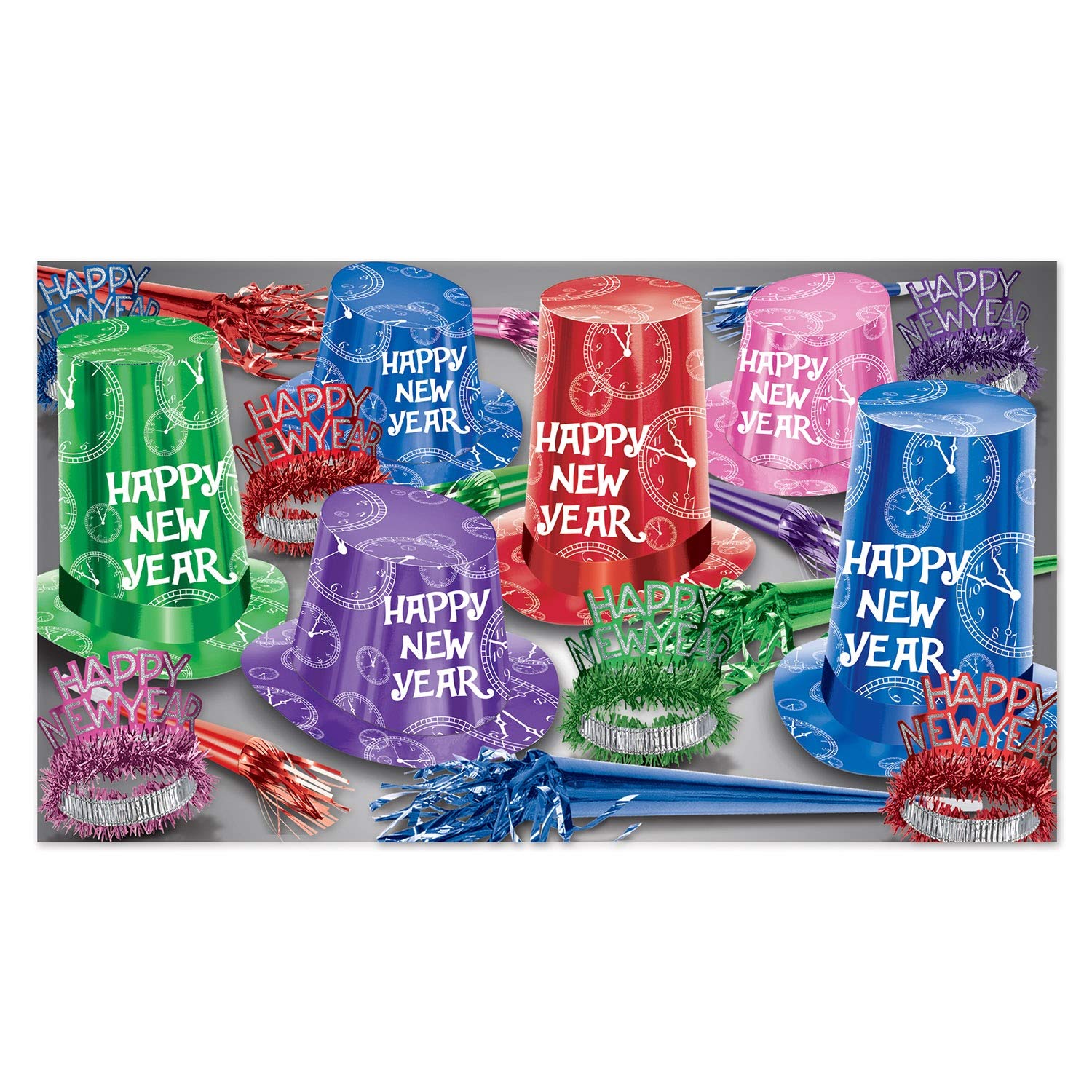 Chapeaux de fête Super Hi Hat Beistle kit de cotillons multicolores