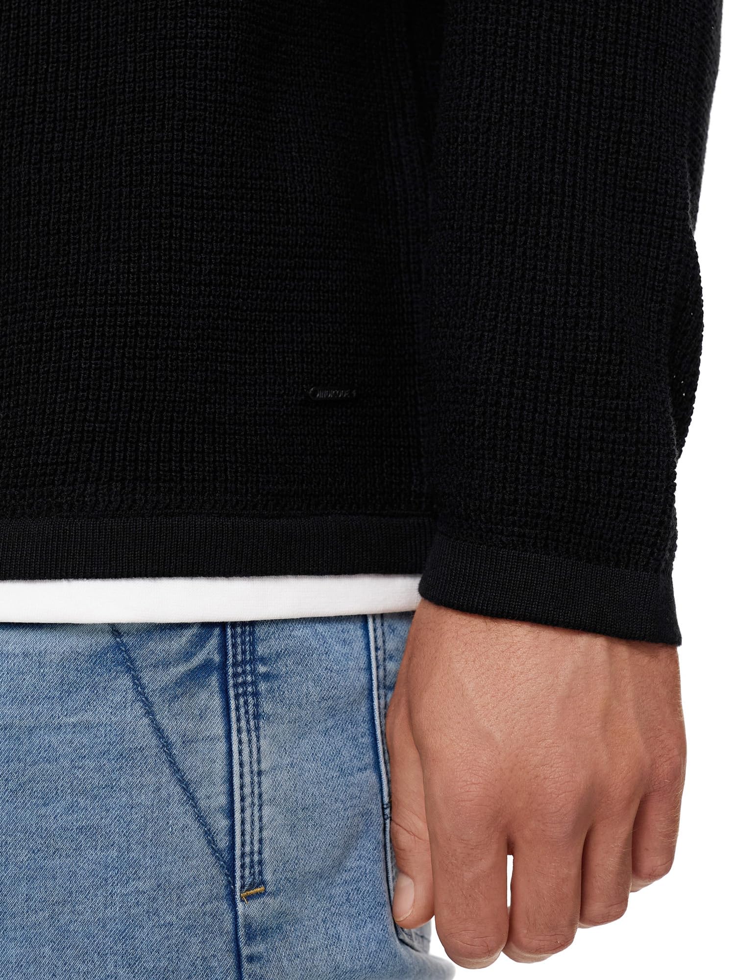 Indicode Herren INVillads Strickpullover Cardigan mit Rundhals-Ausschnitt