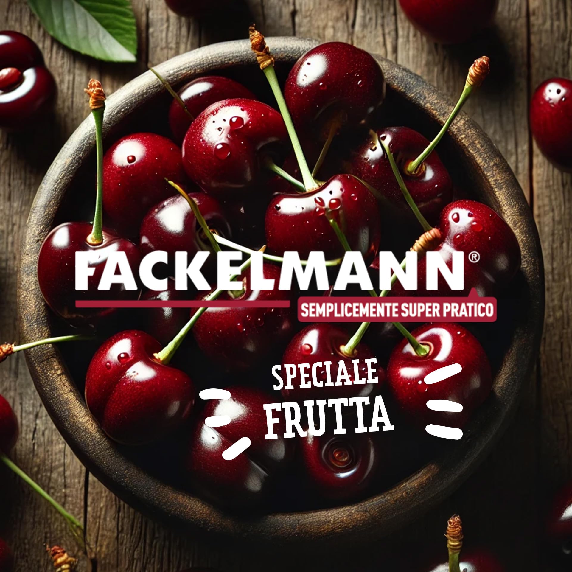 Fackelmann Denocciolatore a Stantuffo per Ciliegie e Olive 28,8x16 cm, in Plastica Alimentare Completamente smontabile adatto per Snocciolare Ciliegie, Amarene ed Olive