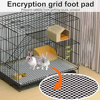 K☆238 GIDK INC 2 Tier Rabbit Cage, Metal Rabbit Cage Indoor with Door and