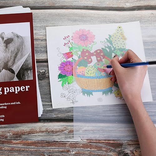 Miniatura 5 de IMAGE - Papel de vitela, tamaño A4 de 9 x 12 pulgadas, 250 hojas de papel de vitela translúcido para lápices, marcadores y tinta, imágenes de traza,