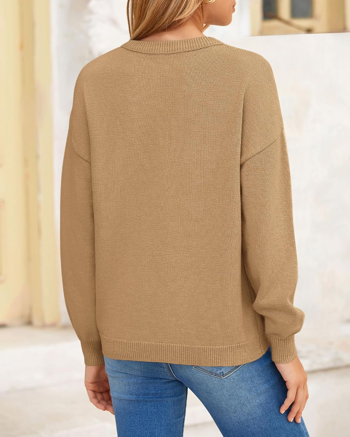 BTFBM Pullover Sweaters for Women Fall Crewneck Slouchy Long Sleeve Sweater Loose Casual Knit Tops Winter Clothes 2026 - Image 4