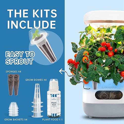 Miniatura 6 de Sistema de cultivo hidropónico de jardín interior, kit de germinación de plantas FAFAGRASS Mini kit de jardín de hierbas para encimera de lámpara de