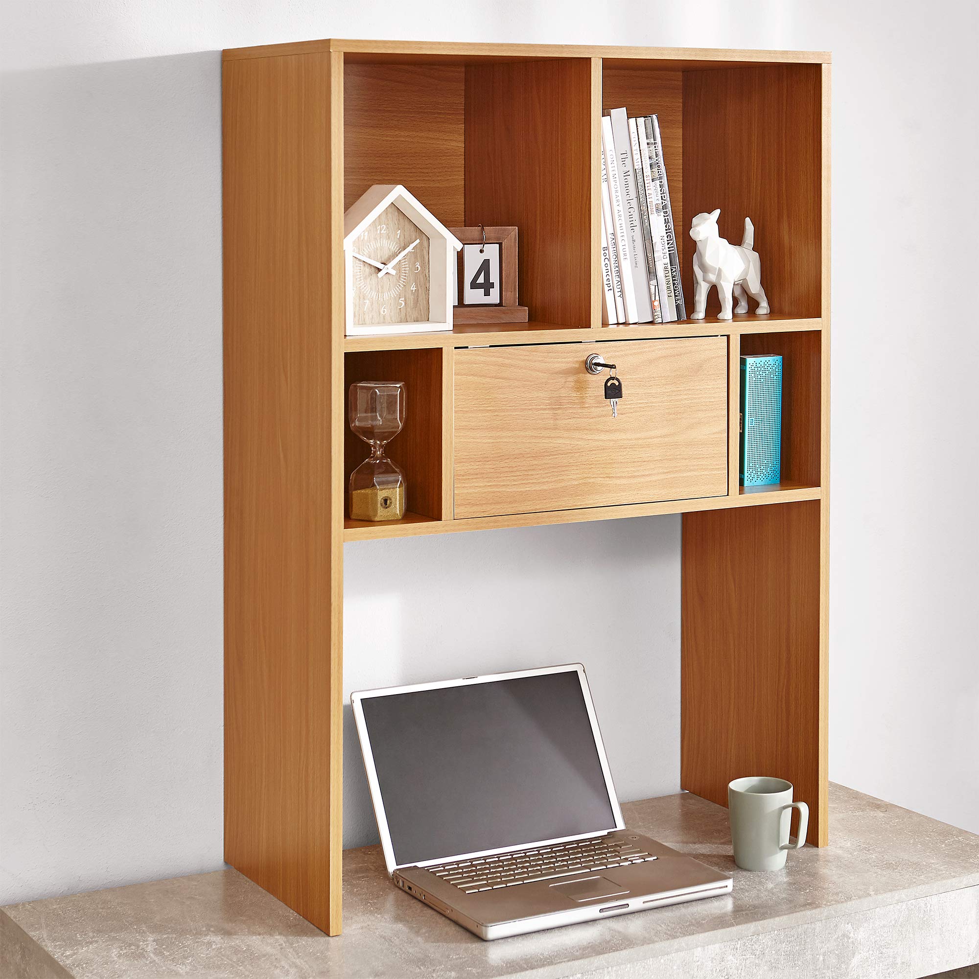 Amazon.com: Yak About It® Locking Safe Bookshelf - Desktop - Beech