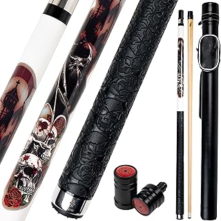 Collapsar CBP Pool Stick with 1X1 Hard Case,13mm Tip with Low Deflection Technology Billiard Cue,58" 2-Pieces 19-21 oz Professional Pool Cue Set