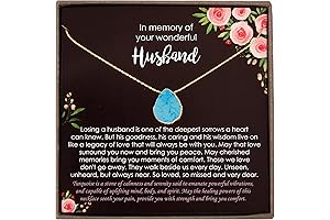 Turquoise Bereavement Necklace: A Cherished Symbol of Love for Your Husband