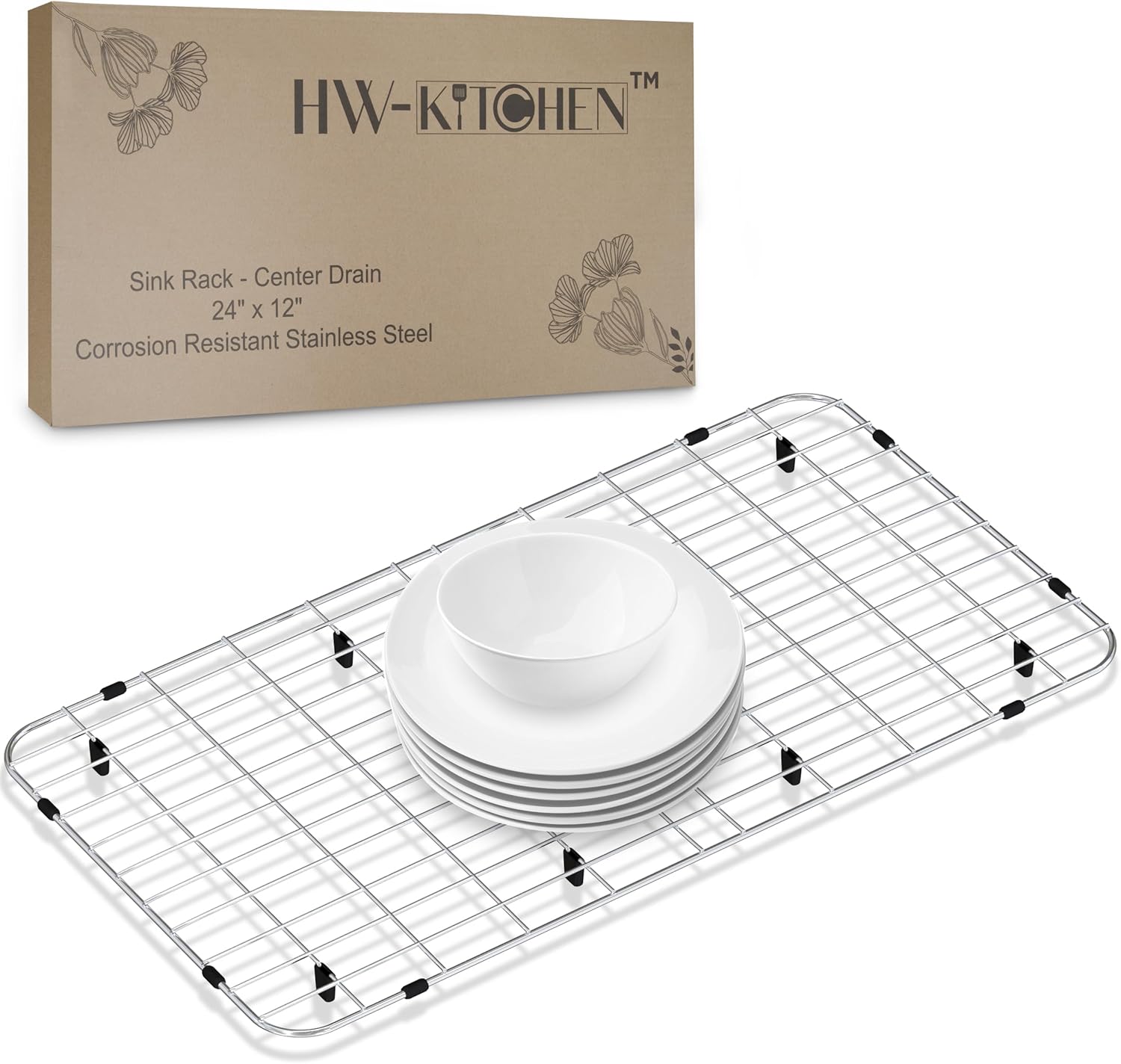24 x 12 stainless steel sink rack for bottom of sink