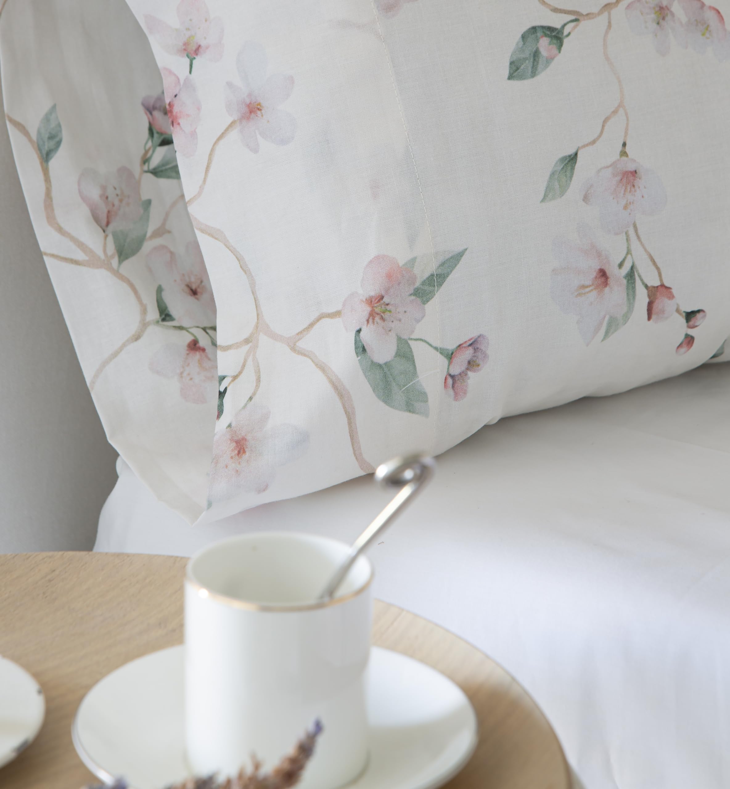 COTTON ARTean Funda Nórdica Cama 150 ALGODÓN PARRES Beige Botones | Incluye 3 piezas: F.Edredón 240x260 + 2 F.de Almohada Certificado OEKO-TEX