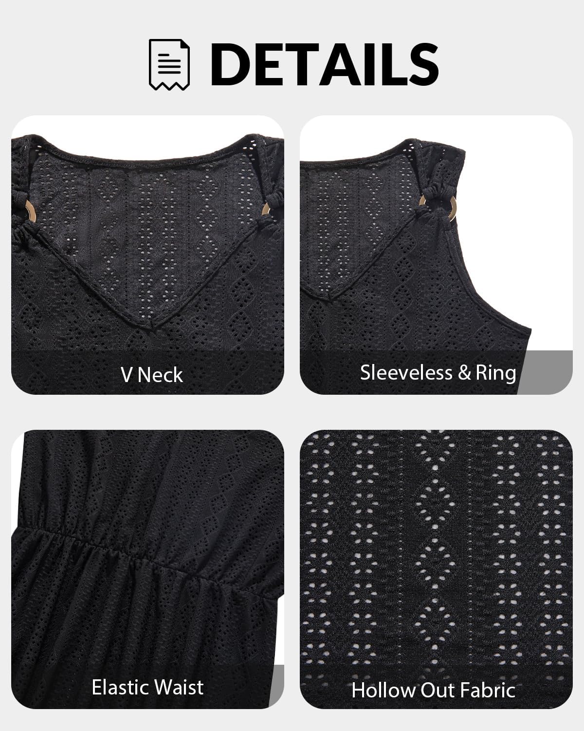 Pinup Fashion Swimsuit Cover Up - Bathing Suit Coverups Women 2025 V-Neck Sleeveless Summer Dresses - Image 4