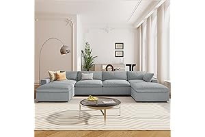 152.8" Light Grey Sectional Couch - Comfort Meets Style