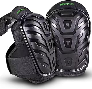 Gel Knee Pads for Work – Heavy Duty Construction Knee Pads With Foam Cushioning - Adjustable, Comfortable Fit For Flooring, Roofing, Gardening