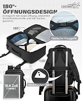 VANKEV 45x36x20 Laptop Hátizsák Easyjet Kézipoggyász Utazási Backpack Szürke 6