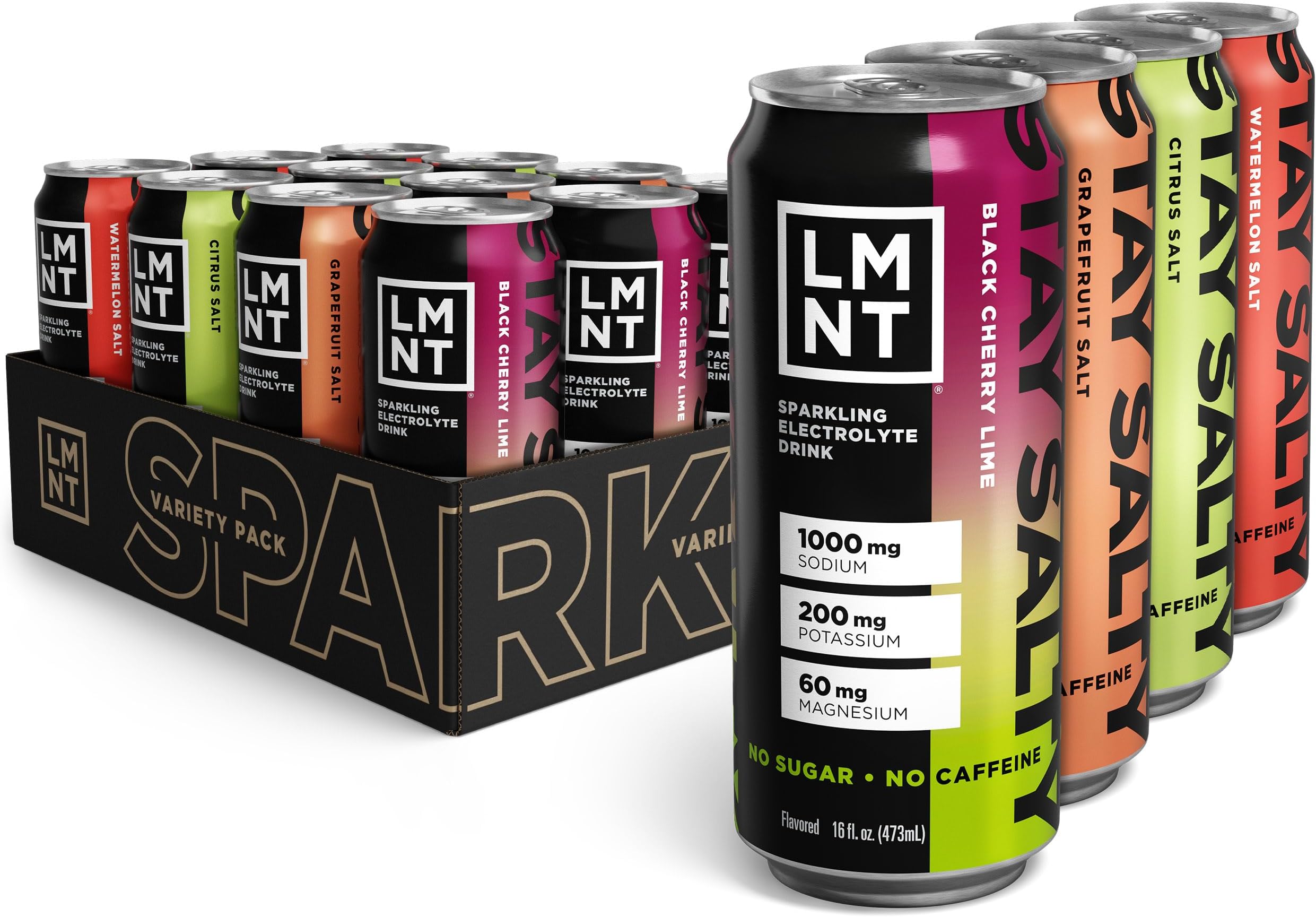 Drink LMNT Sparkling Electrolyte Water - Sparkling Variety Pack | 12-Count