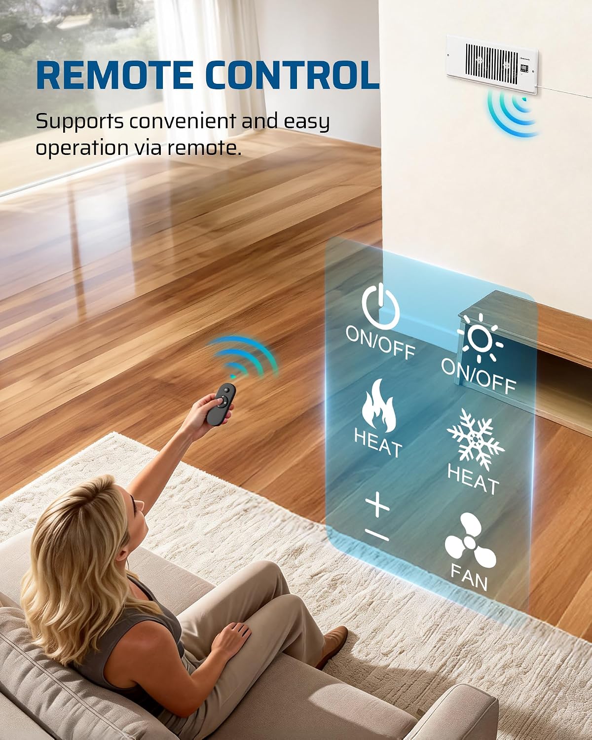 DEWENWILS 4'' x 12'' Quiet Register Booster Fan with Remote Control & Smart Intelligent Thermostat, 5-Speed Vent Fan Booster, Enhances AC Heating & Cooling Airflow for Floor, Wall, White 6 81aROmp4ABL. AC SL1500