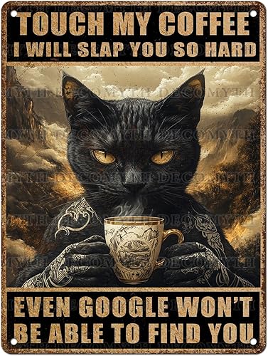 Miniatura 8 de Cartel de hojalata vintage de Greyhound Dog Love At First Sip Retro Coffee Póster de metal divertido para amantes de los perros, arte de pared