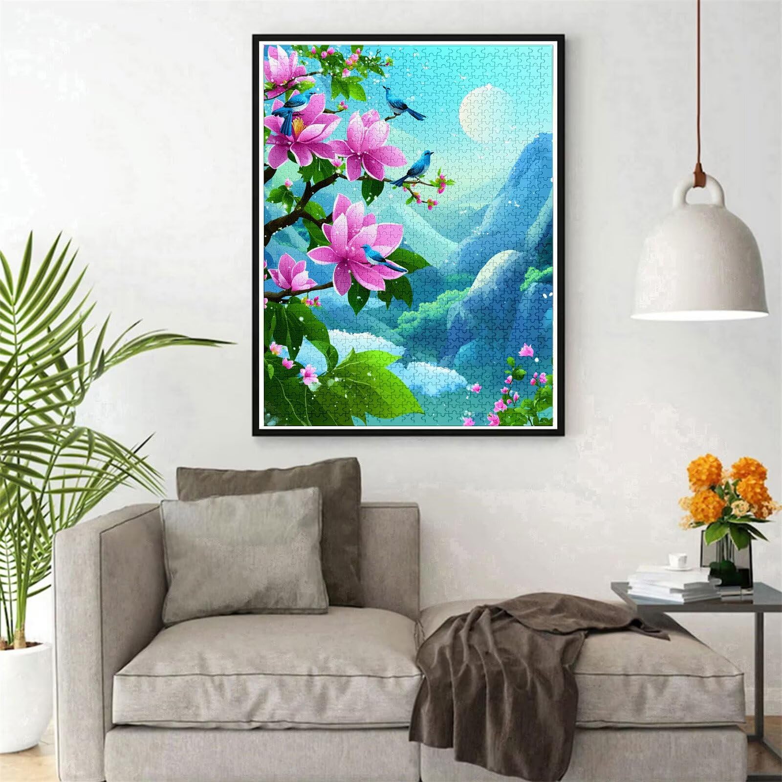 Puzzle 6000 elementów, księżyc dla dorosłych, drewniane puzzle klasyczne puzzle z motywem kwiatu Jigsaw dla dorosłych i dzieci, sprytne puzzle drewniana Jigsaw, gra zręcznościowa dla całej rodziny, g
