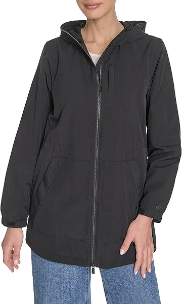 Champion womens Champion Women's Hooded Cinch Waist Rain Jacket