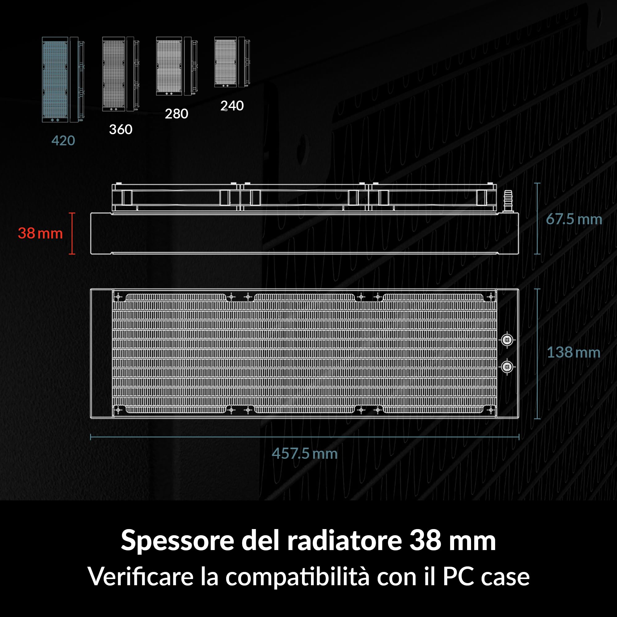 ARCTIC Liquid Freezer III 420 A-RGB (bianco) - Raffreddamento ad acqua
